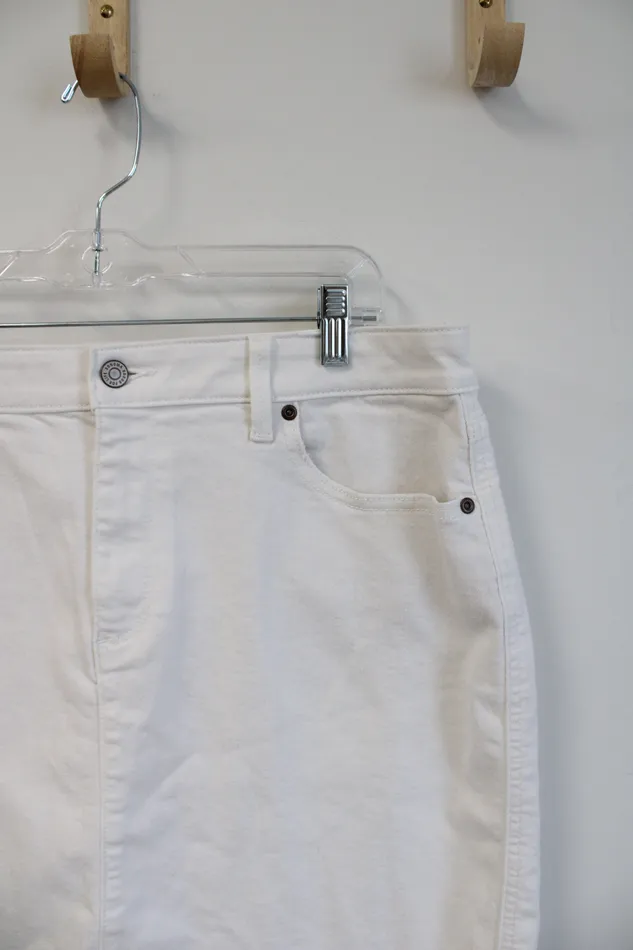 Sonoma Rings Sonoma White Denim Mini Skirt 16