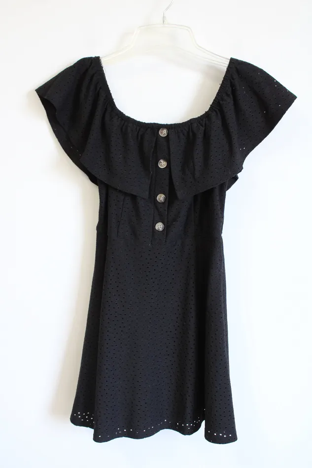 Speechless Black Eyelet Dress M Speechless Rings