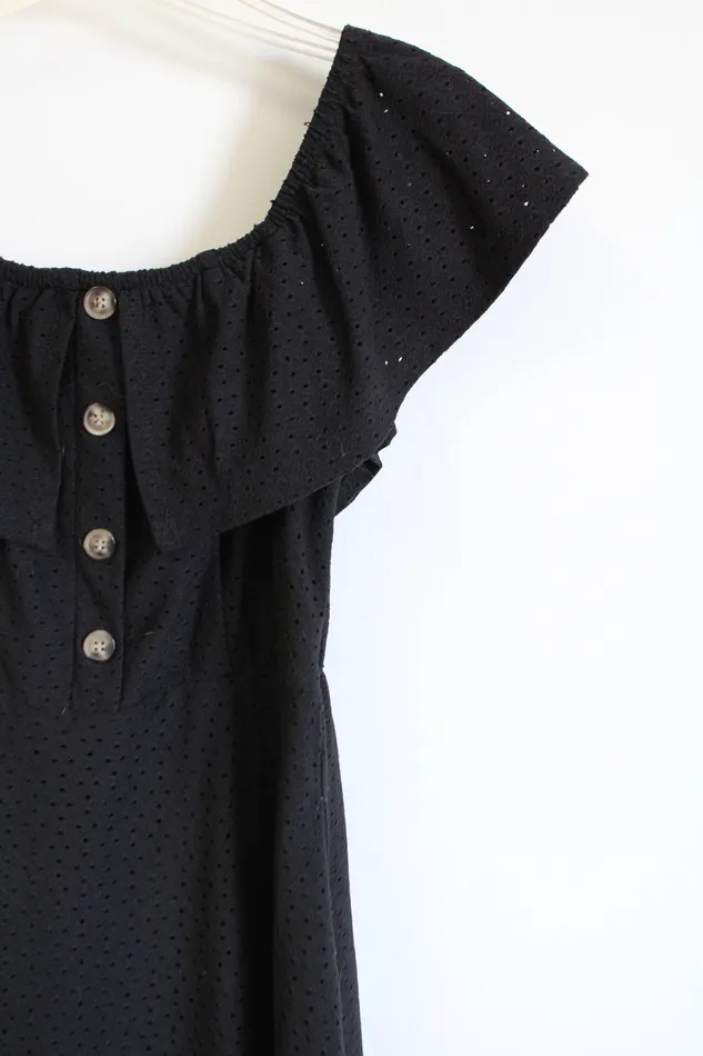 Speechless Black Eyelet Dress M Speechless Rings