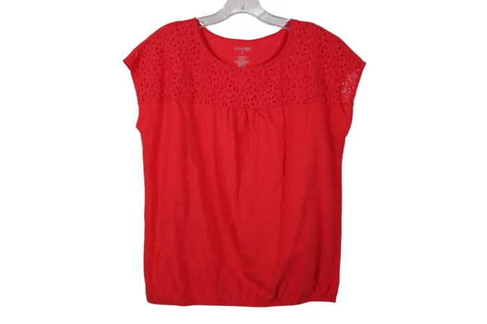 St Johns Bay Earrings St Johns Bay Pink Top L Petite