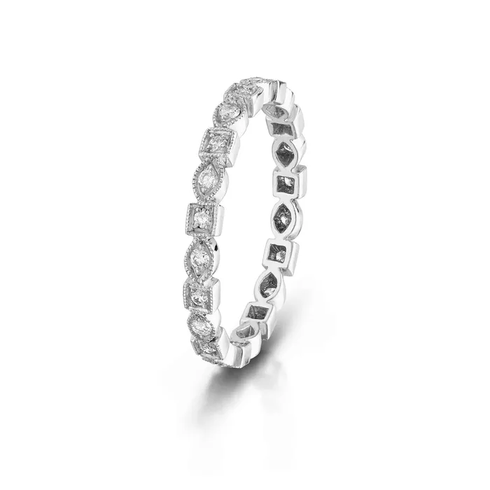 Stephen Silver Fine Jewelry Rings 018 Carat Platinum Diamond Eternity Band