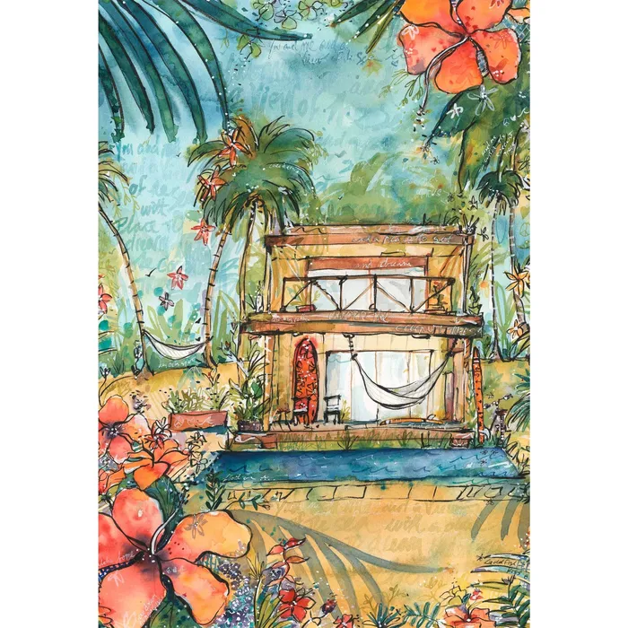 SURFSHACKPUZZLE Earrings Surf Shack Dream House Puzzle by Rebekah Steen 1000 Pieces