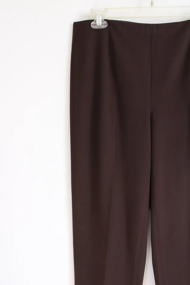 Talbots Earrings Talbots Brown Stretch Straight Leg Trouser Pants 8
