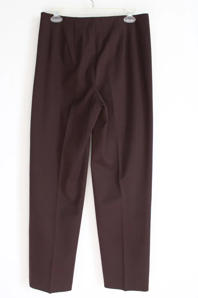 Talbots Earrings Talbots Brown Stretch Straight Leg Trouser Pants 8