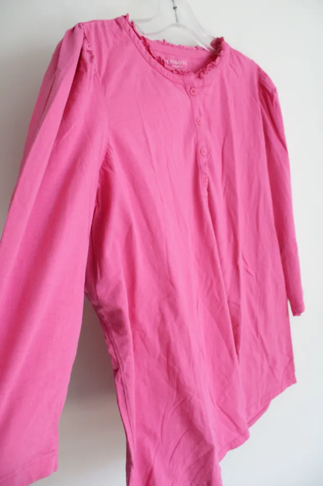 Talbots Pink Cotton Shirt 1X Talbots Earrings