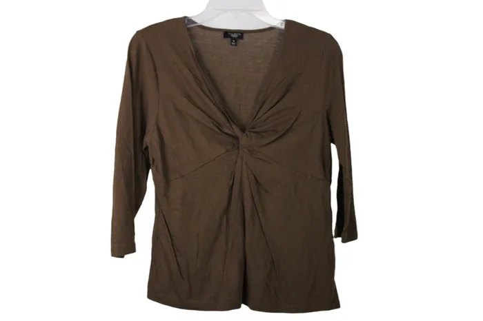 Talbots Talbots Pima Cotton Twist Front Top M Rings
