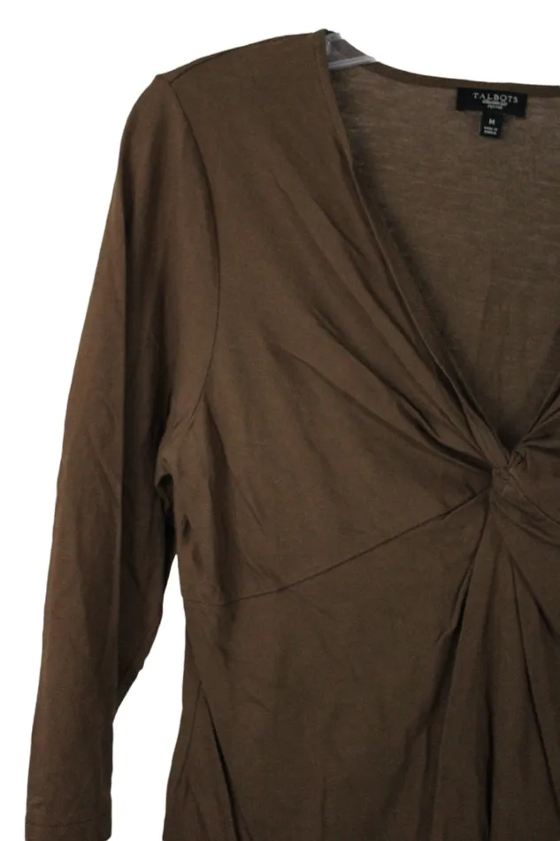 Talbots Talbots Pima Cotton Twist Front Top M Rings