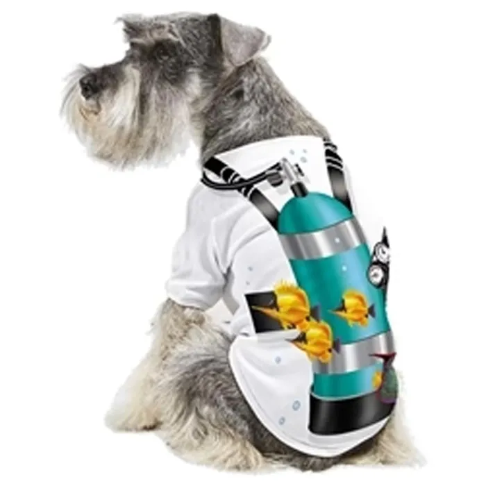 THANKSAMILLION Earrings Just Add My Dog Scuba Dog Doggy Graphic Tee