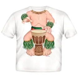 THANKSAMILLION Just Add A Kid Hawaiian Drummer Toddler Tee Shirt Earrings