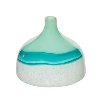 THEBEACHCOMBER Necklaces Beachcombers Small Bellshaped Ocean Teal Vase