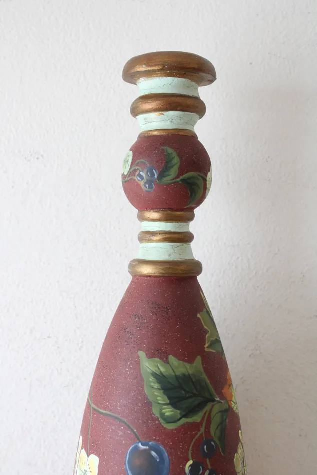 Tracy Porter Earrings Tracy Porter Wooden Painted Large Candlestick Holder 16