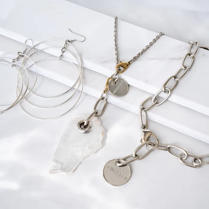 Twisted Silver Earrings BROOKE Triple Threat
