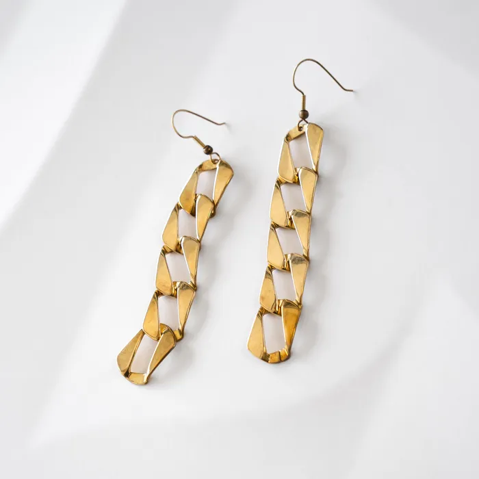 Twisted Silver Earrings MUSCLE Earrings