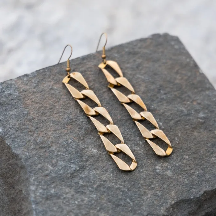 Twisted Silver Earrings MUSCLE Earrings