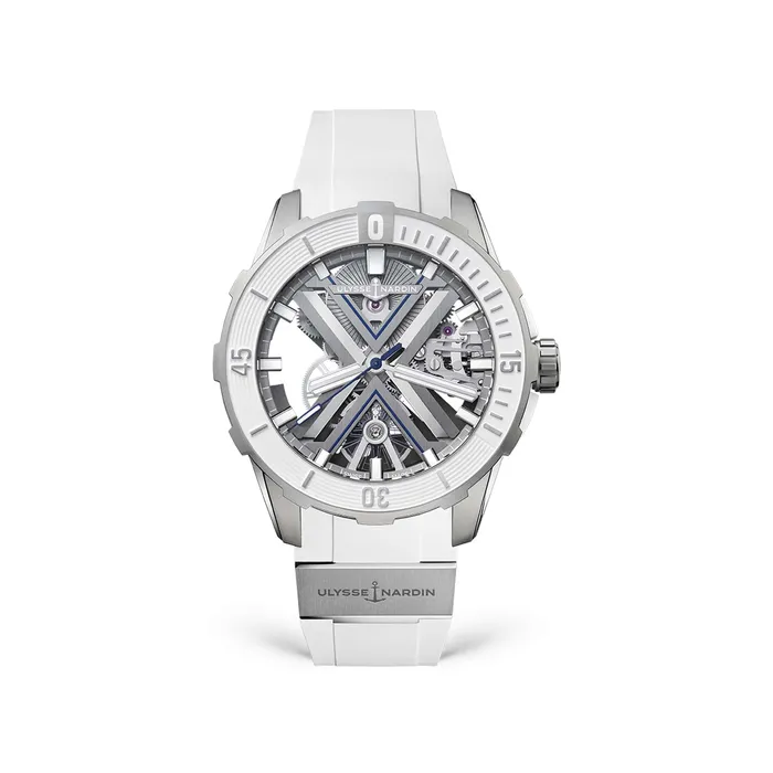 Ulysse Nardin Diver X Skeleton 44mm Titanium Watch Ulysse Nardin Earrings