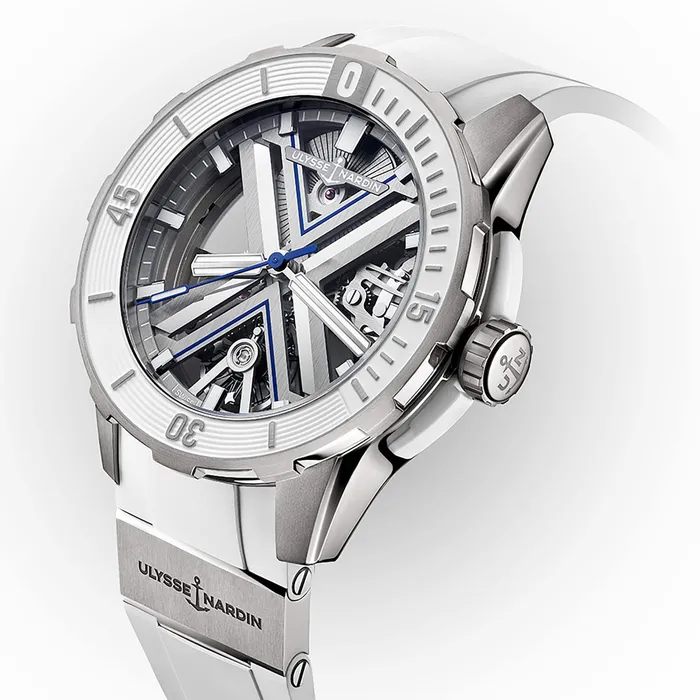 Ulysse Nardin Diver X Skeleton 44mm Titanium Watch Ulysse Nardin Earrings