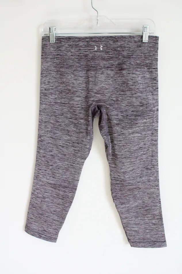 Under Armour Purple Heathered Capri Legging L Under Armour Earrings