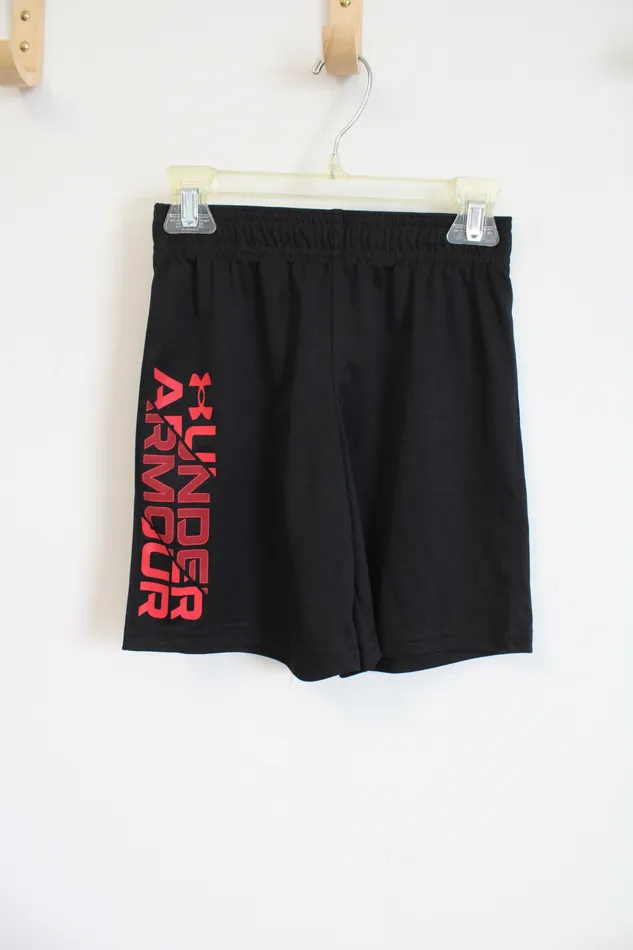 Under Armour Rings Under Armour Black Red Logo Shorts Youth 6