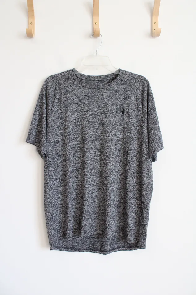 Under Armour Rings Under Armour Gray Black Athletic Shirt L