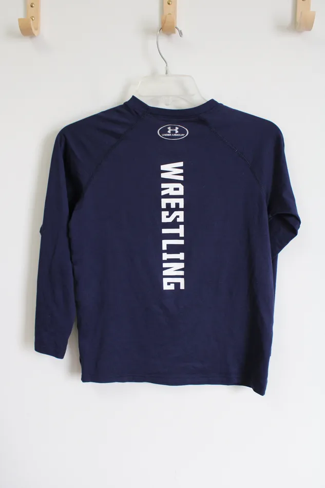 Under Armour Rings Under Armour Navy Blue USA Wrestling Long Sleeved Shirt Youth M 1012