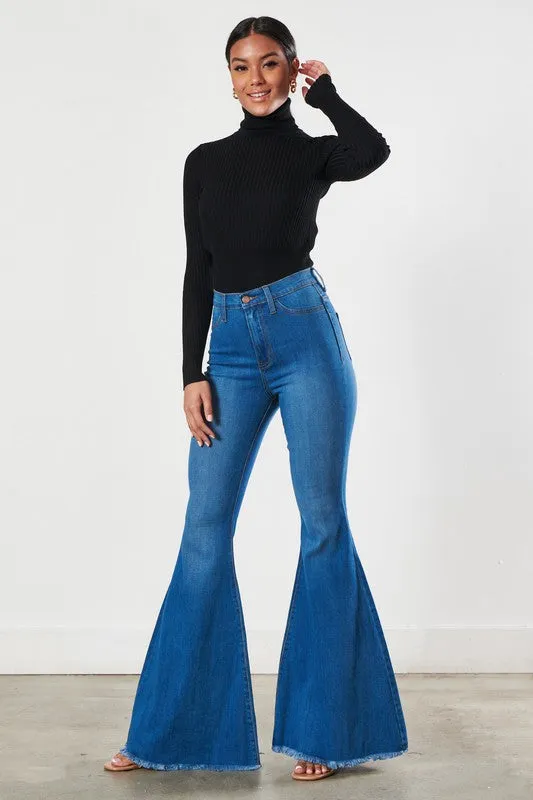 VIBRANT Sprung on You Flare Jeans Medium Stone Earrings