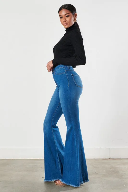 VIBRANT Sprung on You Flare Jeans Medium Stone Earrings