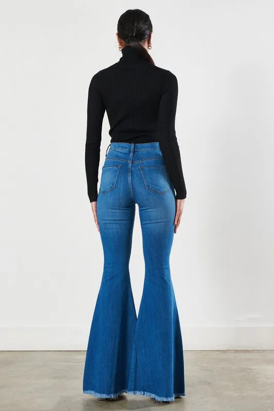 VIBRANT Sprung on You Flare Jeans Medium Stone Earrings