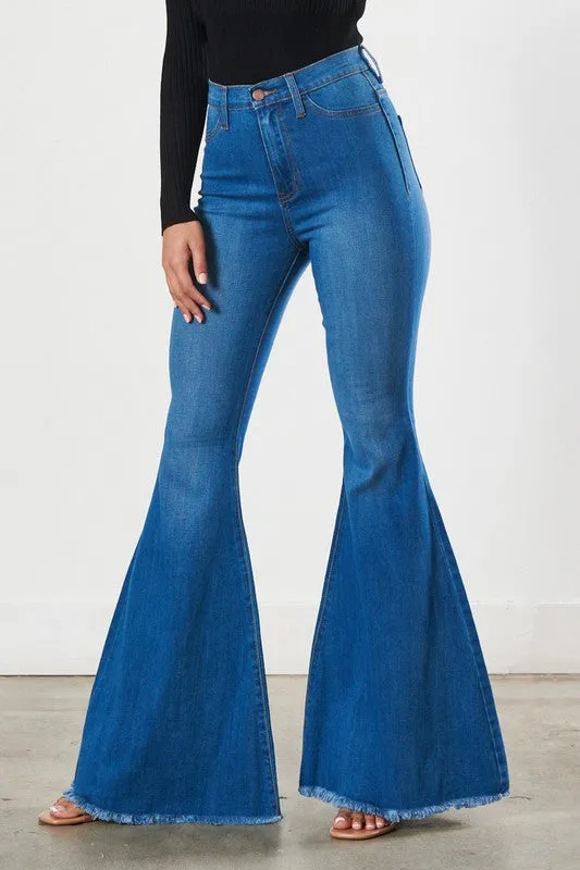 VIBRANT Sprung on You Flare Jeans Medium Stone Earrings