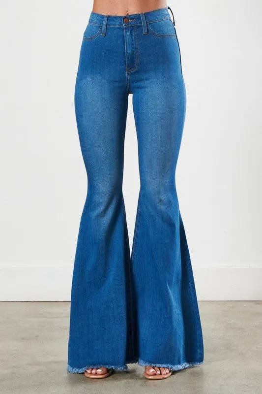 VIBRANT Sprung on You Flare Jeans Medium Stone Earrings