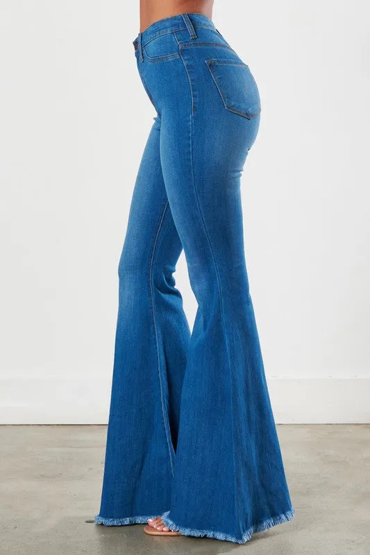 VIBRANT Sprung on You Flare Jeans Medium Stone Earrings
