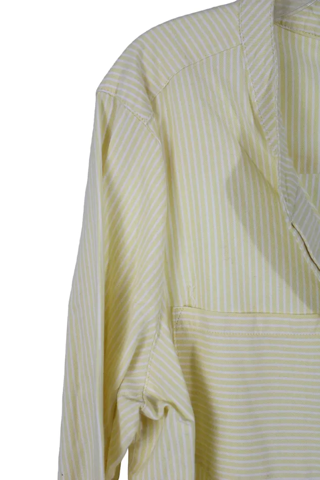 Westbound Cotton Yellow Striped Button Down L Westbound Earrings