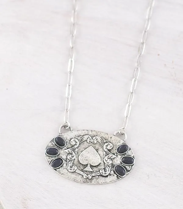 Western Spade Pendant Necklace YKT Necklaces