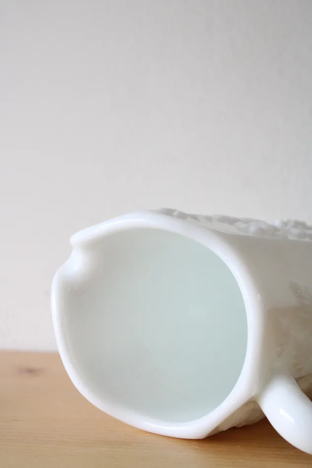 Westmoreland Rings Westmoreland Grape Patterned White Pitcher