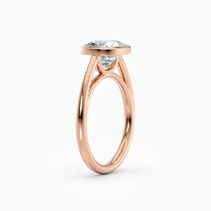 Winnie Cathedral Cushion Bezel Engagement Ring Honey Jewelry Co Rings