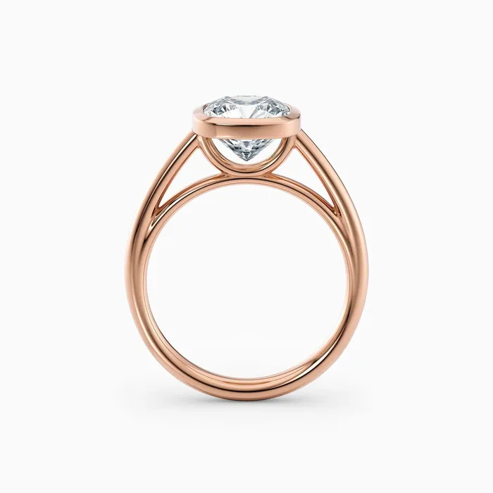 Winnie Cathedral Cushion Bezel Engagement Ring Honey Jewelry Co Rings