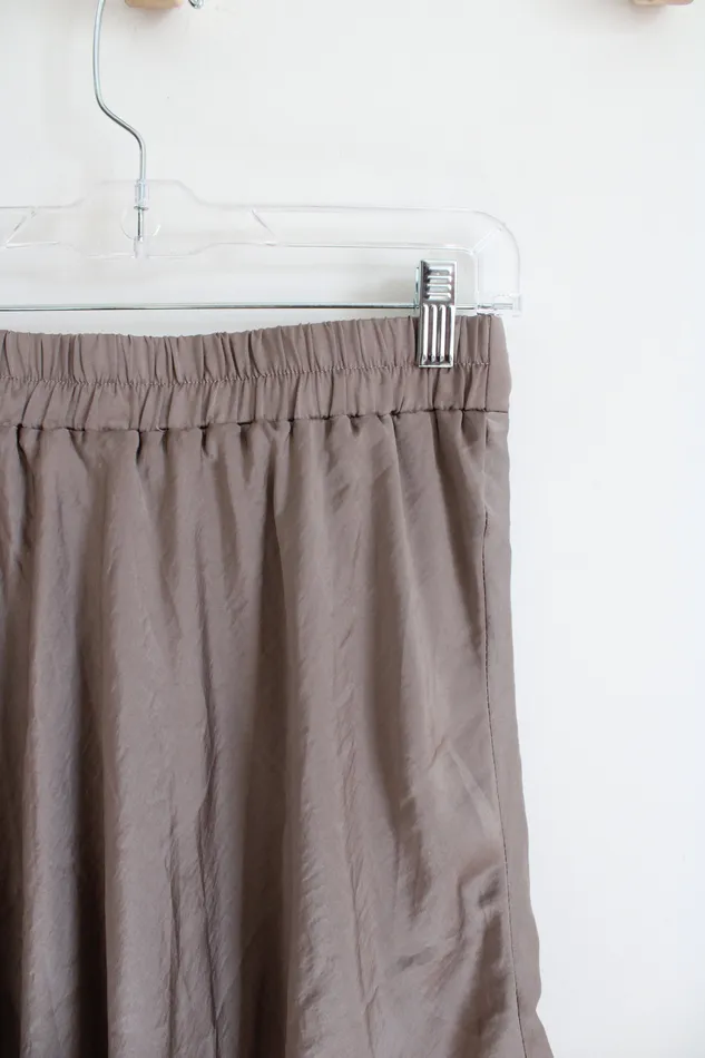 Wishlist Apparel Taupe Flowy Mini Skirt S Wishlist Apparel Earrings
