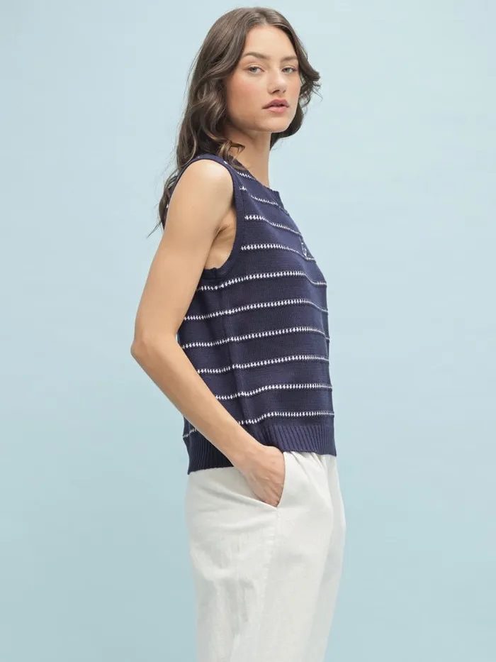 Wishlist Earrings Anchors Away Sleeveless Sweater