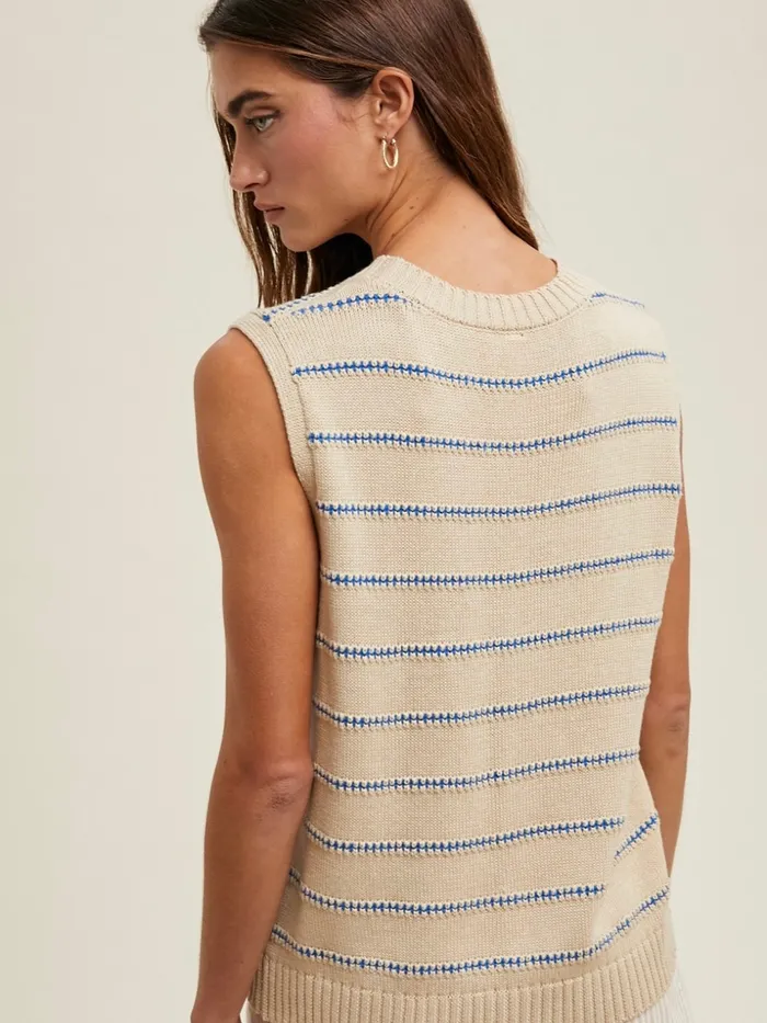 Wishlist Earrings Anchors Away Sleeveless Sweater