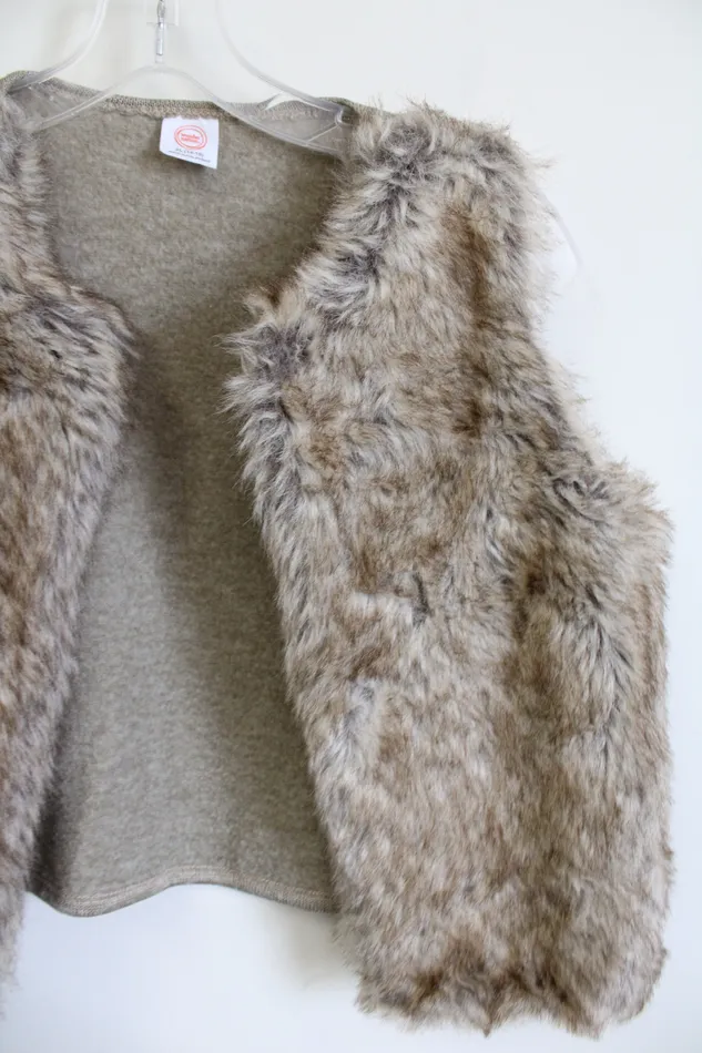 Wonder Nation Faux Fur Brown Vest 1416 Wonder Nation Earrings
