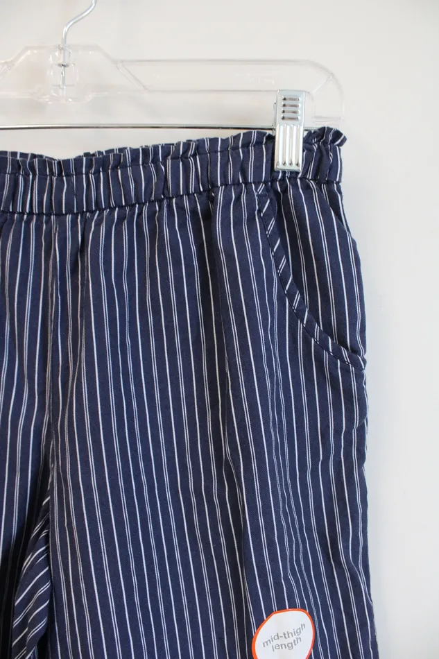 Wonder Nation NEW Wonder Nation Blue White Striped MidThigh Length Shorts Youth XXL 18 Rings