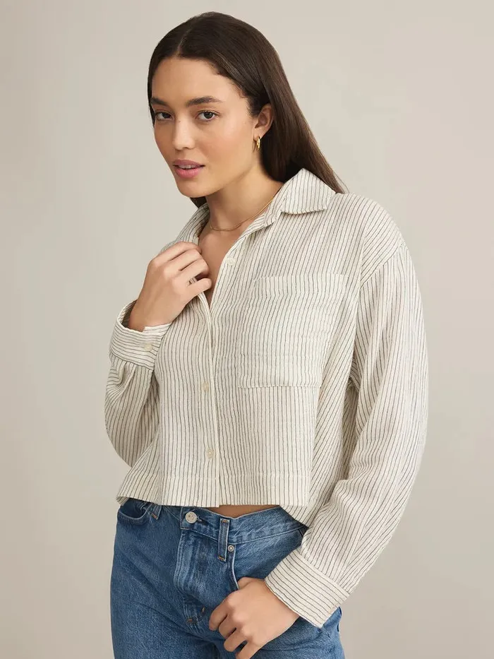 Z Supply Del Mar Striped Shirt Z Supply Earrings
