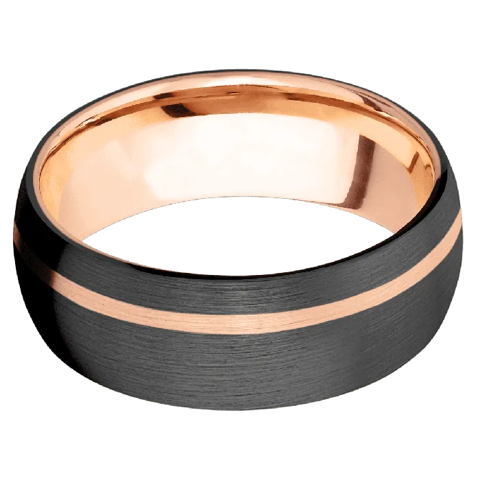 Zirconium Satin Satin Finish 14K Rose Gold Lashbrook Earrings